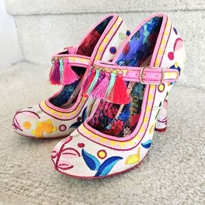 Irregular Choice Pink and Multicolor Heels